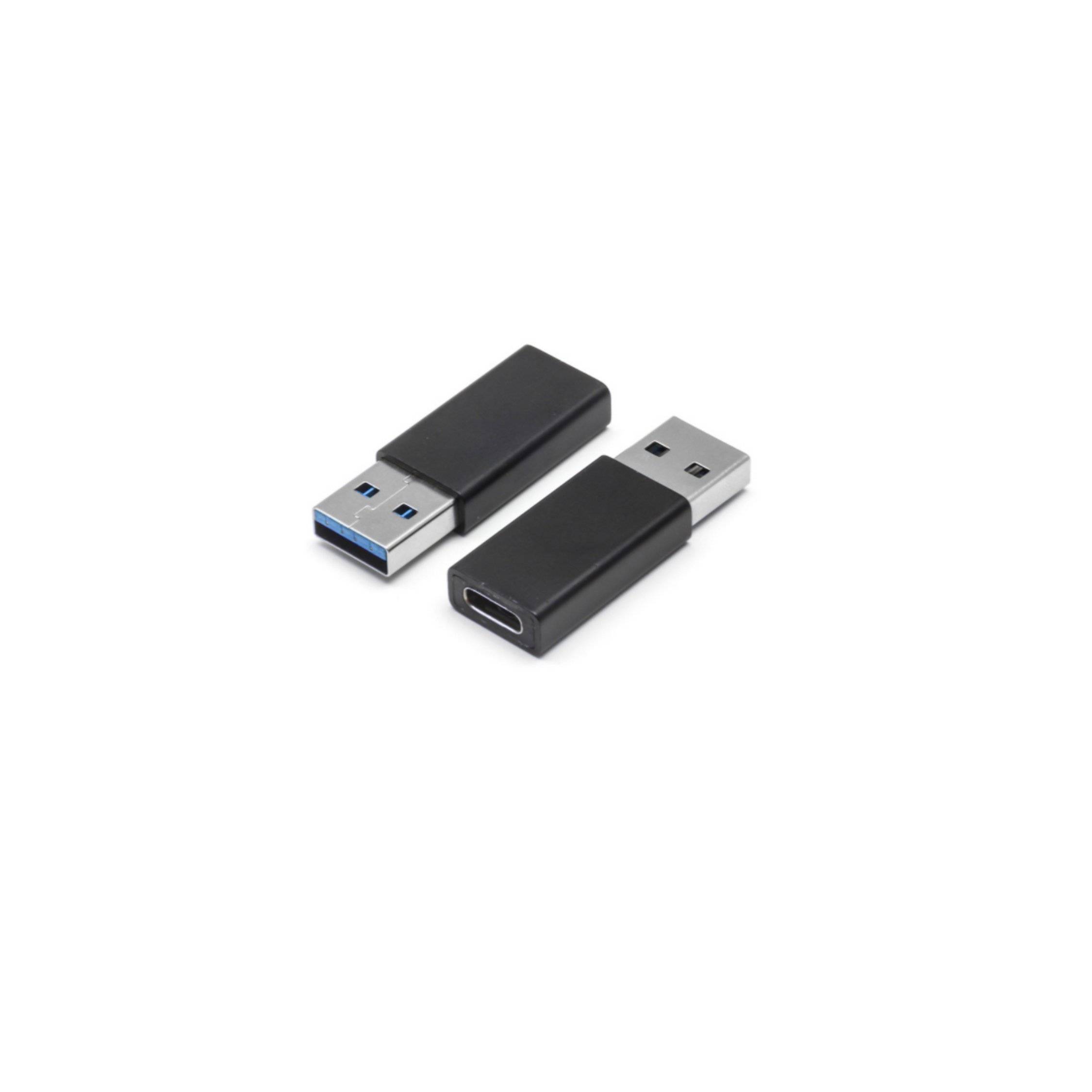 Adapter, USB-A Stecker auf USB-C Buchse, 3.0, schwarz-0