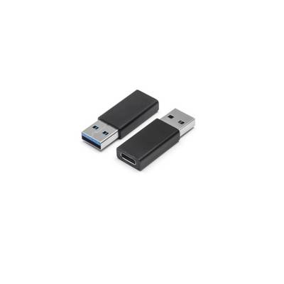 Adapter, USB-A Stecker auf USB-C Buchse, 3.0, schwarz-0