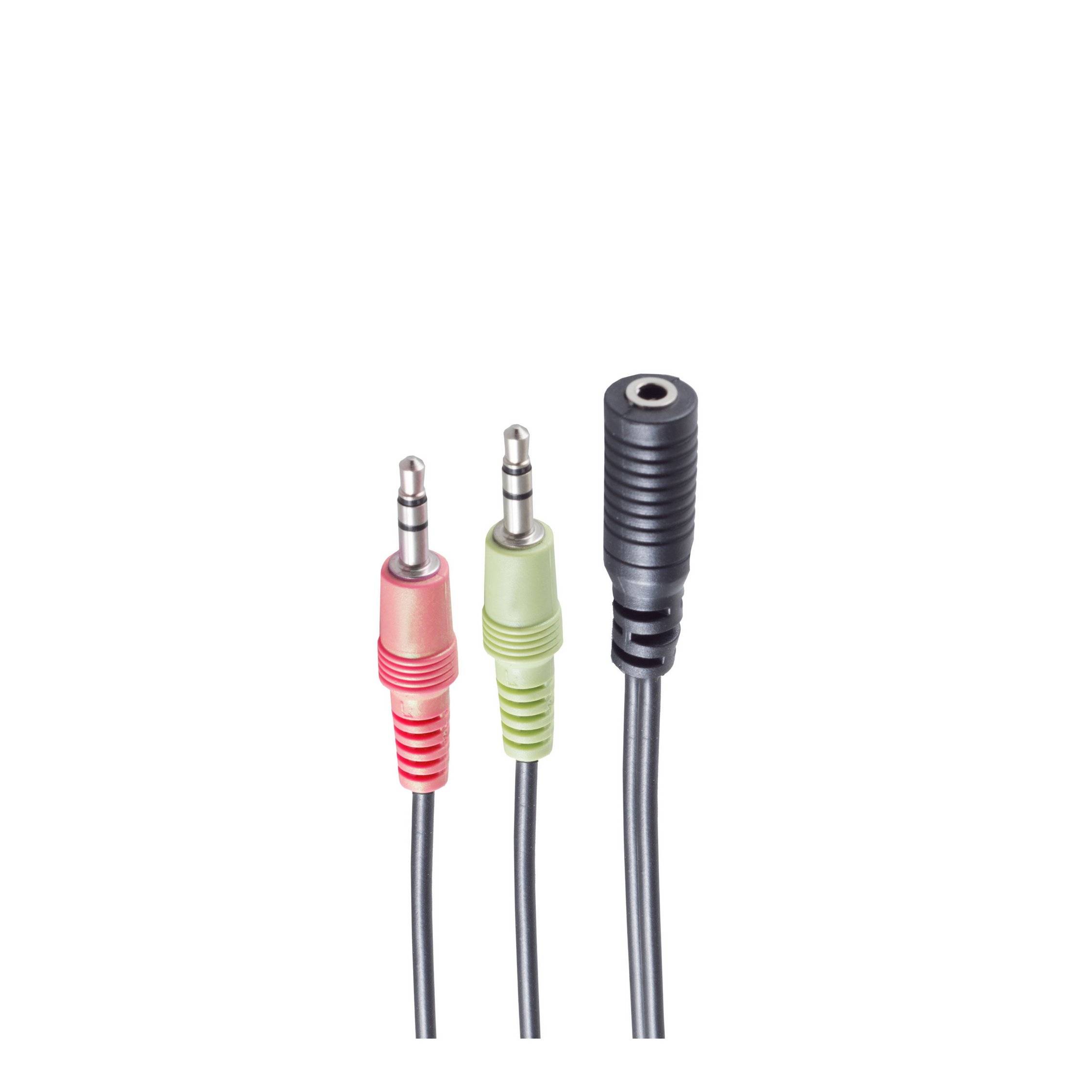 Headset Y-Adapter, TRRS Buchse, 3,5mm, CTIA-0