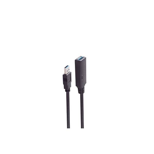 Aktive USB-A Verlängerung, USB 3.0, 5Gbps, 15m