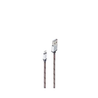 USB-Ladekabel A Stecker - 8-pin Stecker braun 0,9m-0