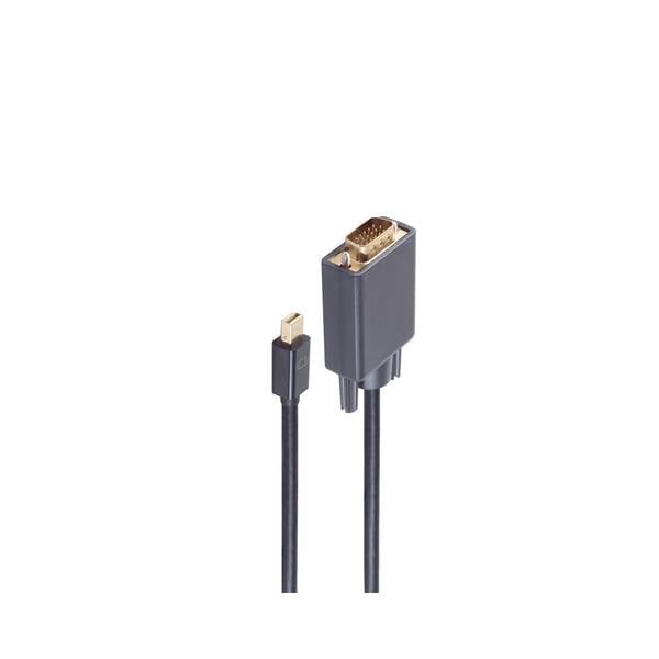 Mini Displayport 1.2 /VGA Stecker,  schwarz, 1m