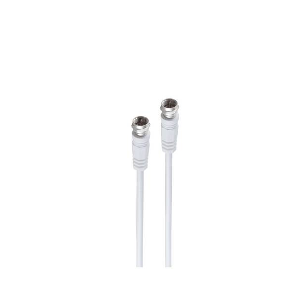 F-Stecker - F-Stecker, >100 dB, weiß, 7,5m