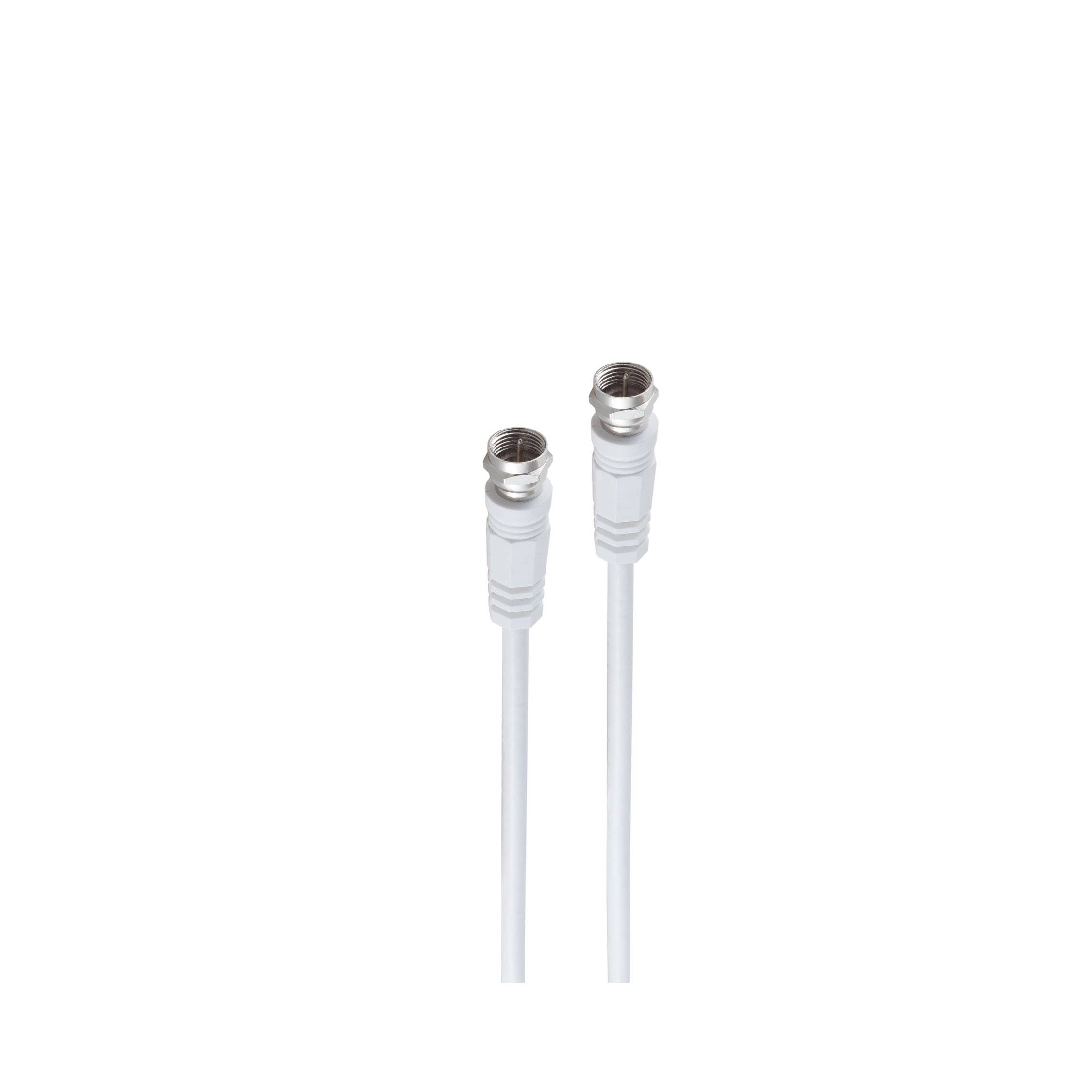 F-Stecker - F-Stecker, >100 dB, weiß, 1,5m-0