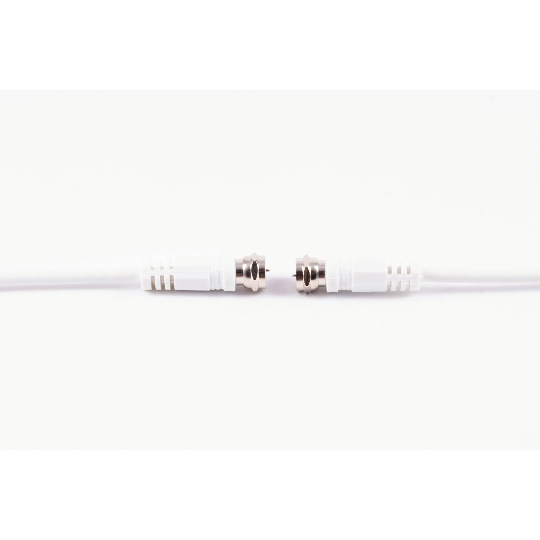 F-Stecker - F-Stecker, >100 dB, weiß, 1,5m-1