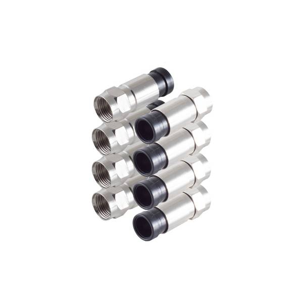 4x F-Kompressionstecker für Kabel 7mm