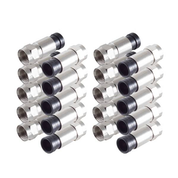 10x F-Kompressionstecker für Kabel 7mm