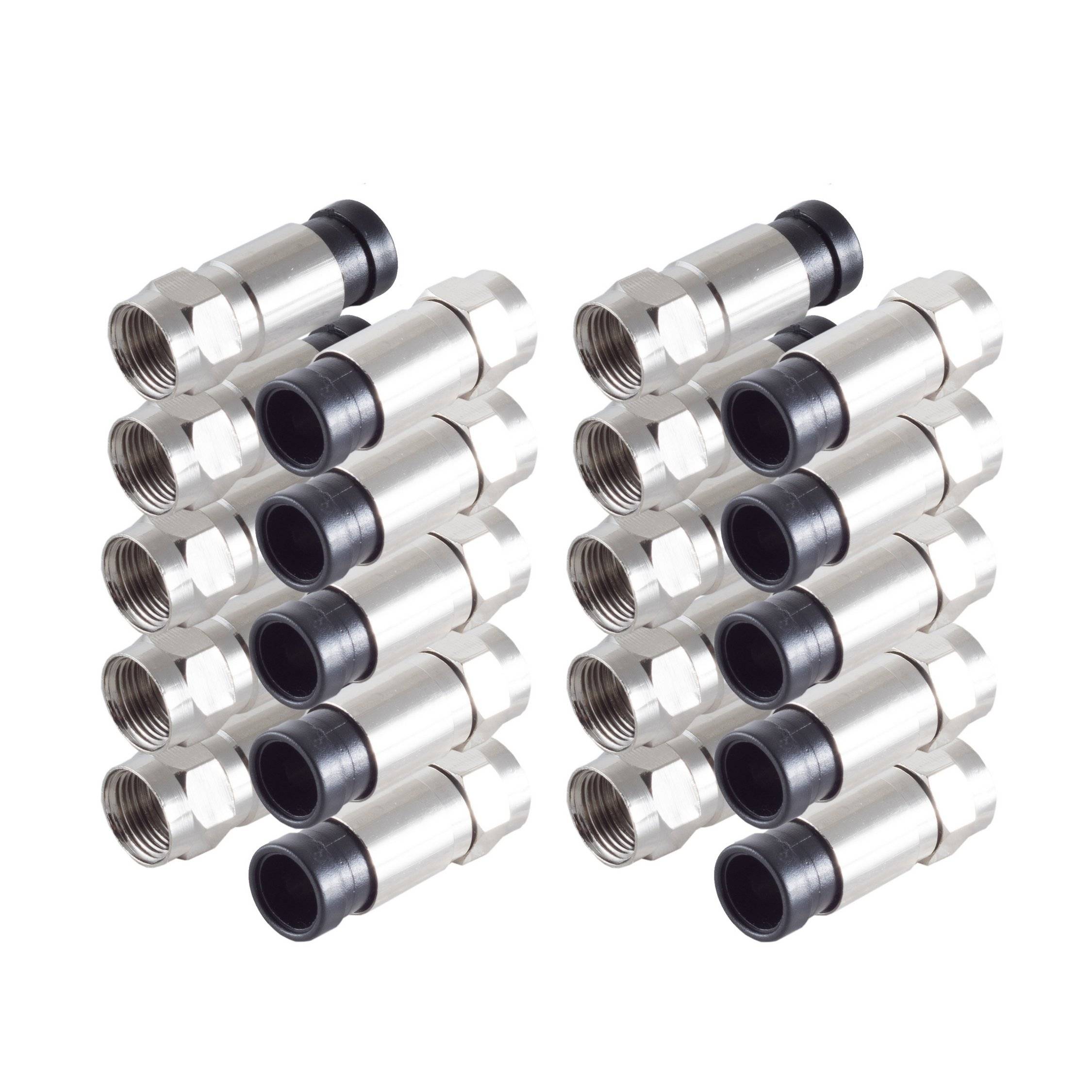 10x F-Kompressionstecker für Kabel 7mm-0