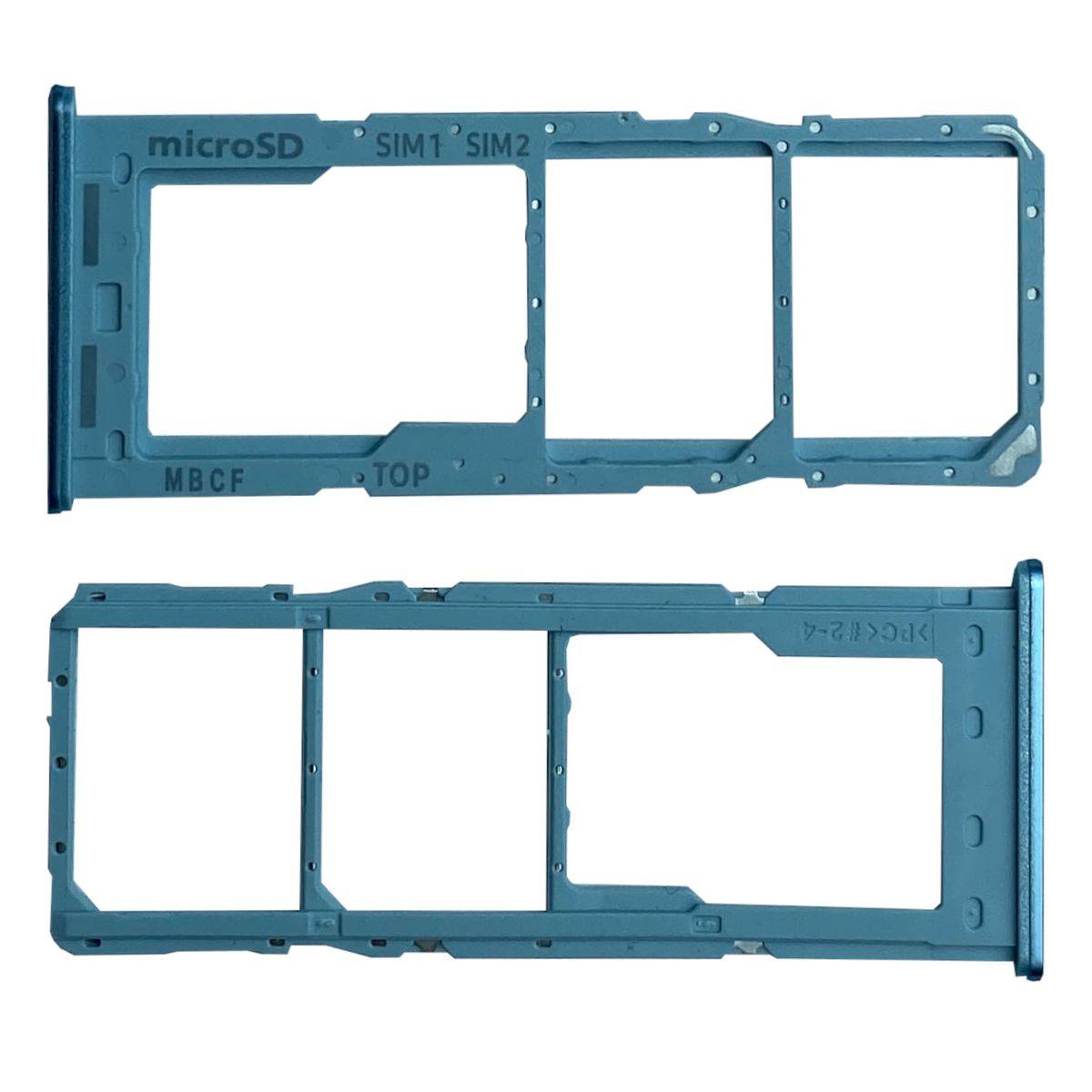 Dual SIM + Micro SD Karten Halter für Samsung Galaxy M23 5G GH98-47403C Light Blue / Blau-0