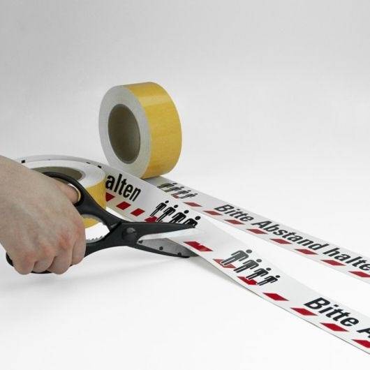 Bodenmarkierungsband, Bitte Abstand halten, WT-5125, 50 mm, 16 m / Rolle-0