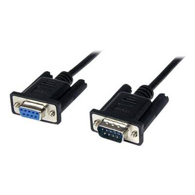 StarTech.com 2m Seriell DB9 RS-232 Nullmodemkabel - Schwarz - Stecker/Buchse - 9 Pin Null Modem Kabel - Nullmodemkabel-0