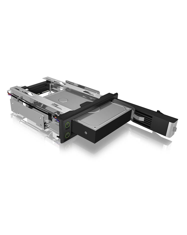 IB-166SSK-B, Wechselrahmen, 1x 3,5" SATA I/II/III oder SAS II HDD zu 1x SATA Host-1