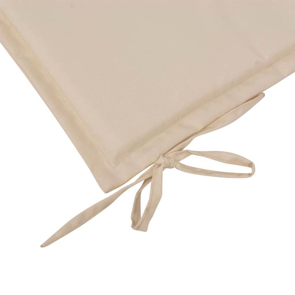 vidaXL Gartenbank-Auflage Creme 150x50x4 cm Oxford-Gewebe-5