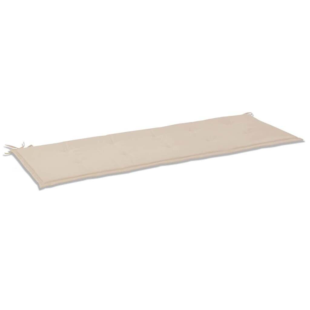 Gartenbank-Auflage Cremefarben 150×50×3 cm-1