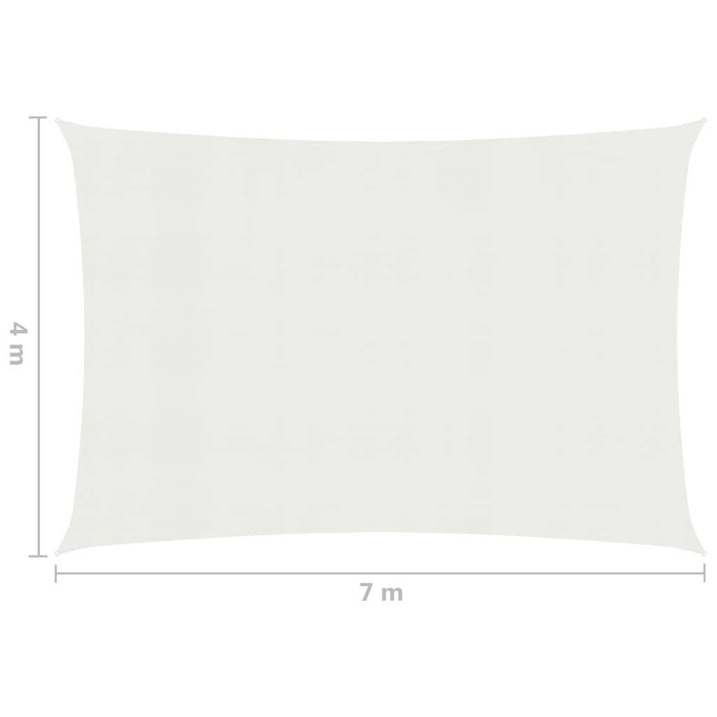 vidaXL Sonnensegel 160 g/m² Weiß 4x7 m HDPE-5