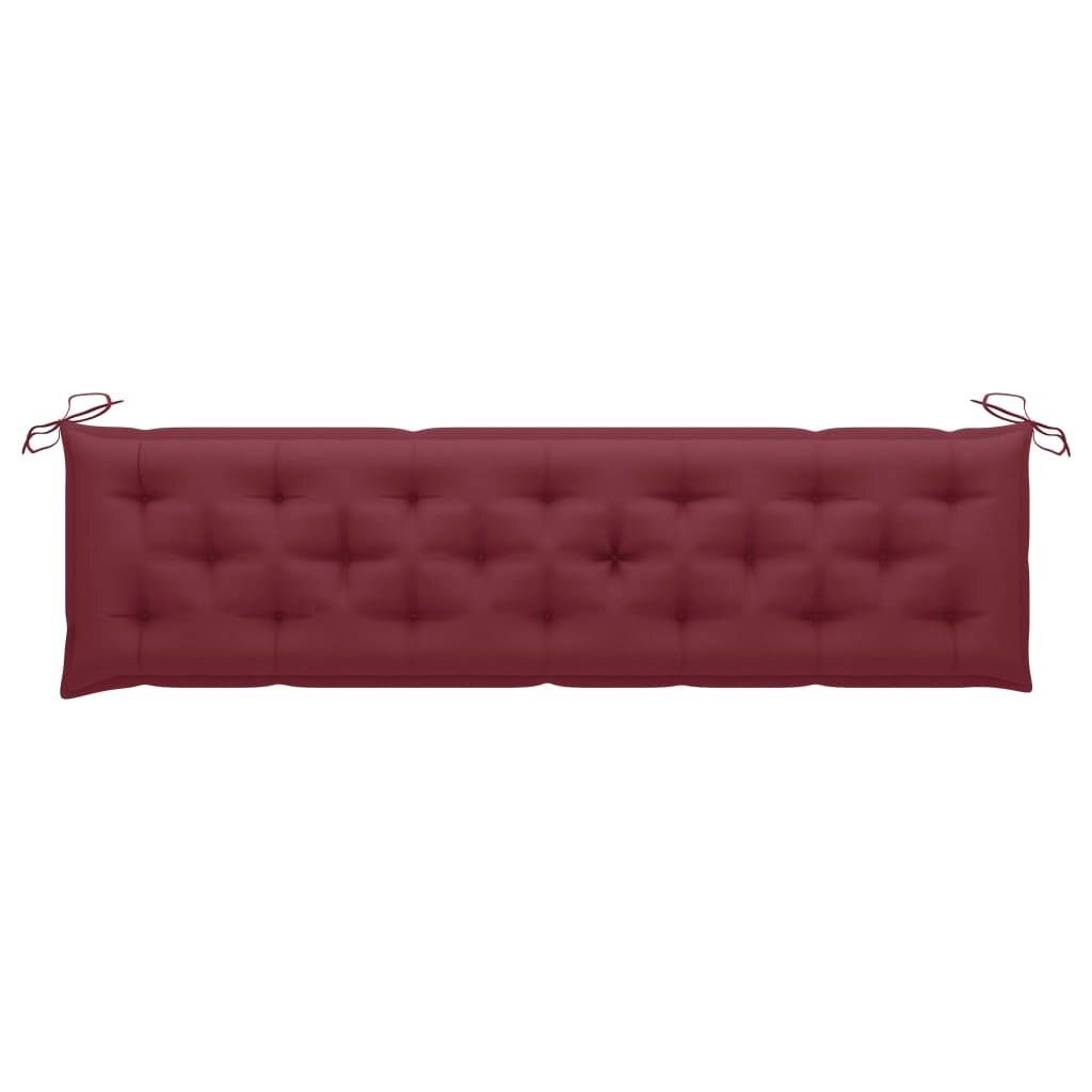 Auflage für Hollywoodschaukel Weinrot 200 cm Stoff-1