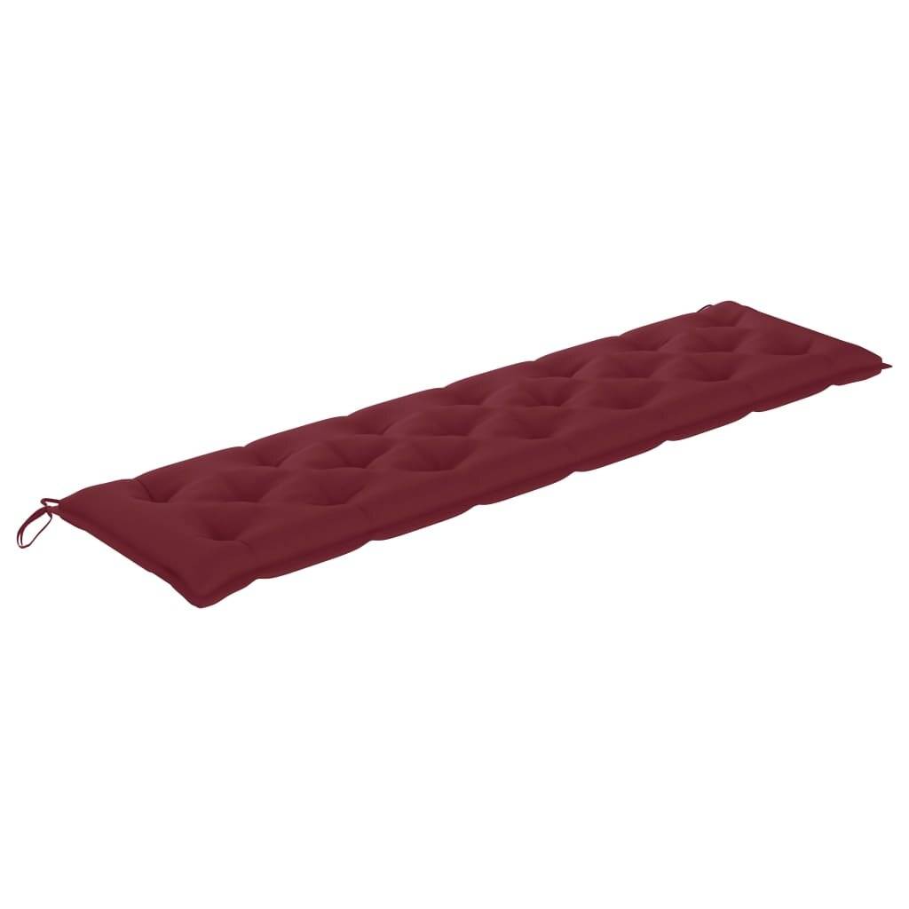 Auflage für Hollywoodschaukel Weinrot 200 cm Stoff-2