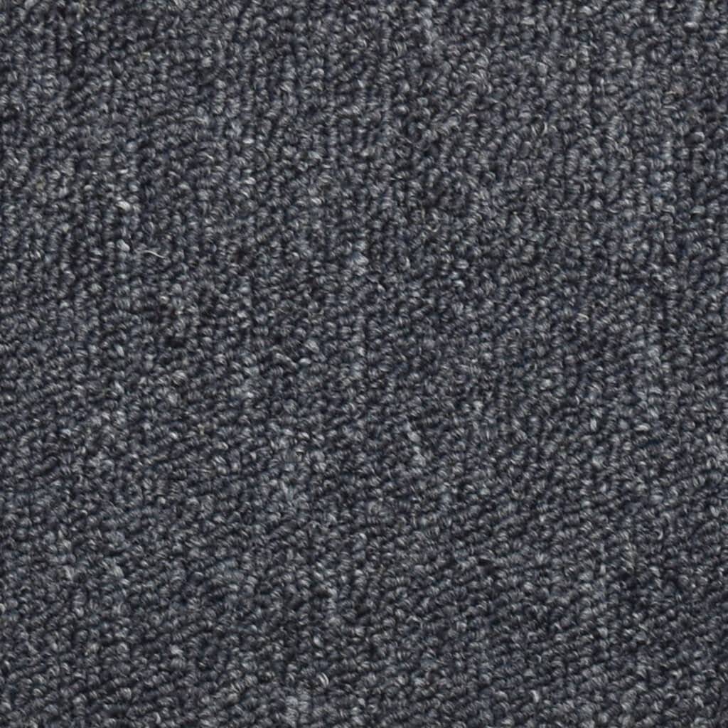Treppenmatten 15 Stk. Dunkelgrau und Blau 56x17x3 cm-2