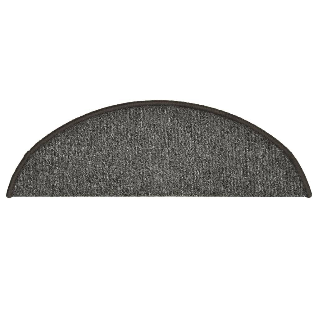 Treppenmatten 15 Stk. Dunkelgrau 56x17x3 cm-5
