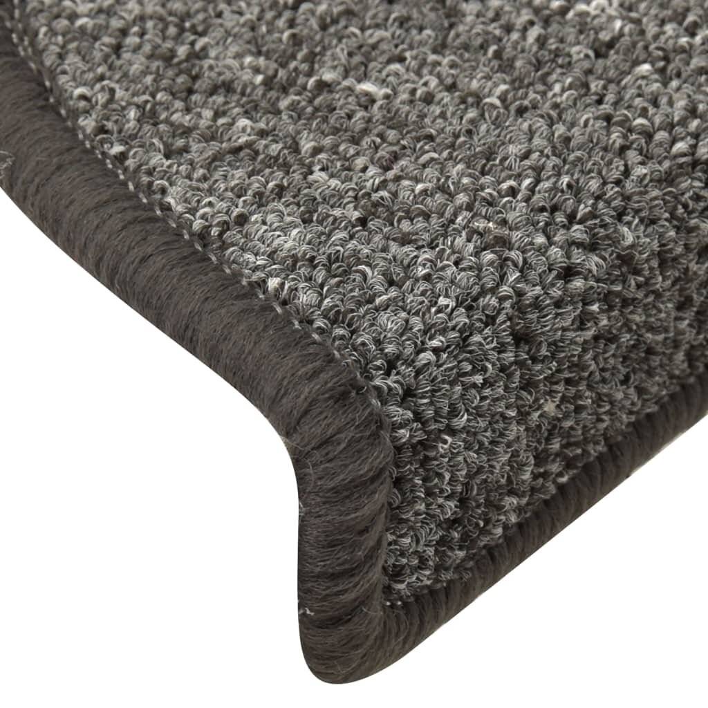 Treppenmatten 15 Stk. Dunkelgrau 56x17x3 cm-6