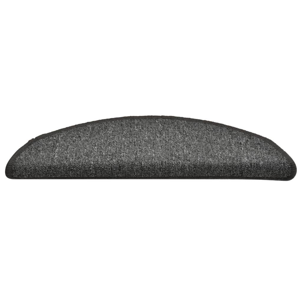 Treppenmatten 15 Stk. Dunkelgrau 56x17x3 cm-4