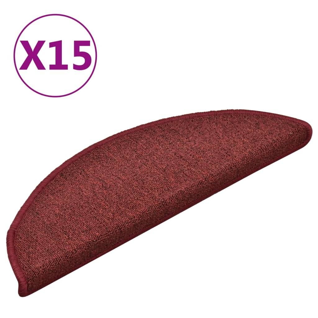 Treppenmatten 15 Stk. Rot 56x17x3 cm-1