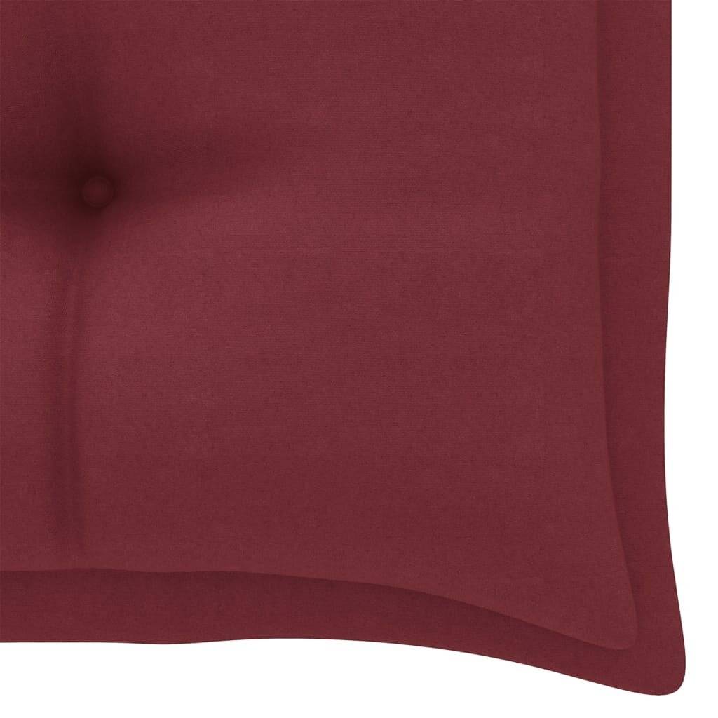 Auflage für Hollywoodschaukel Weinrot 100 cm Stoff-4