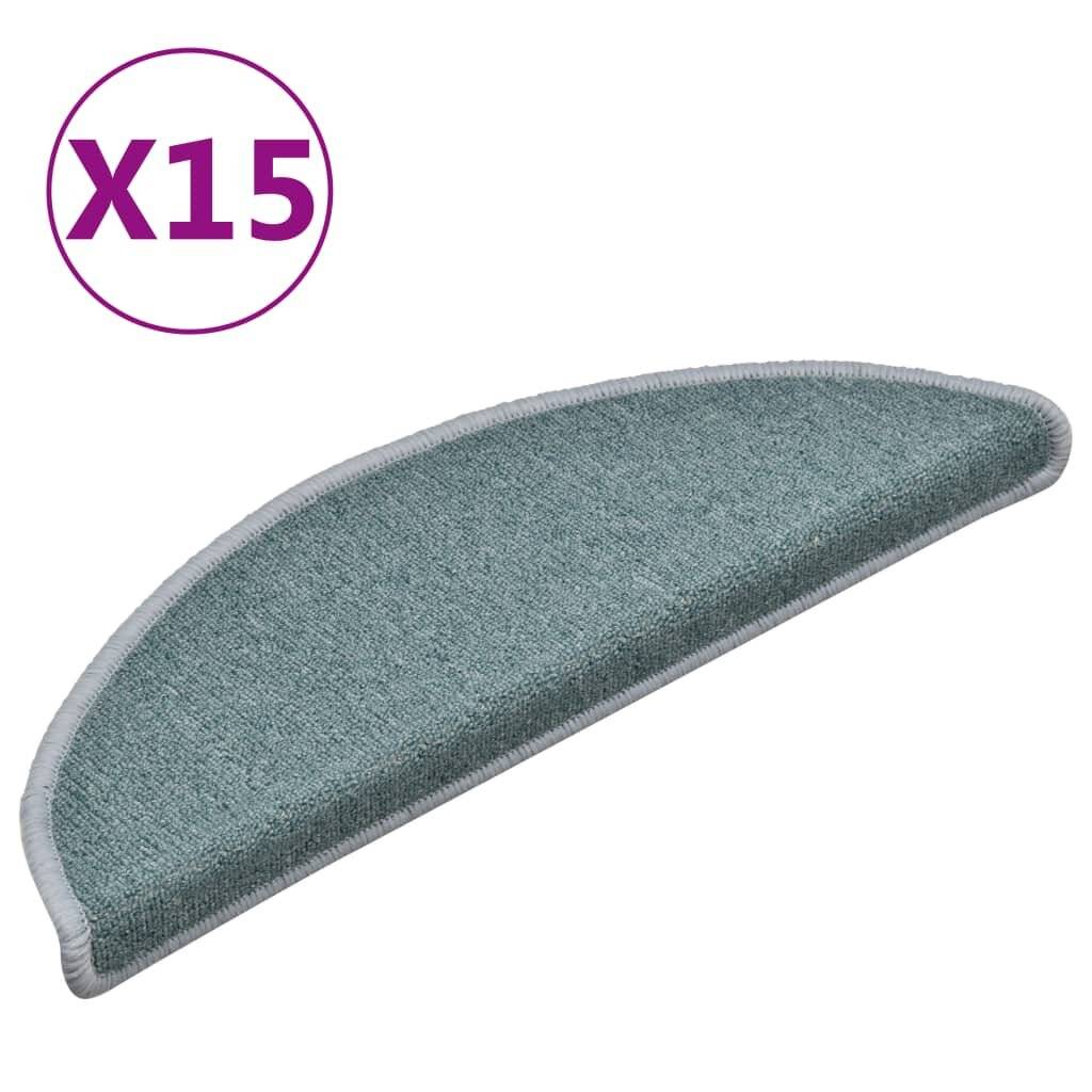 Treppenmatten 15 Stk. Blau 56x17x3 cm-1