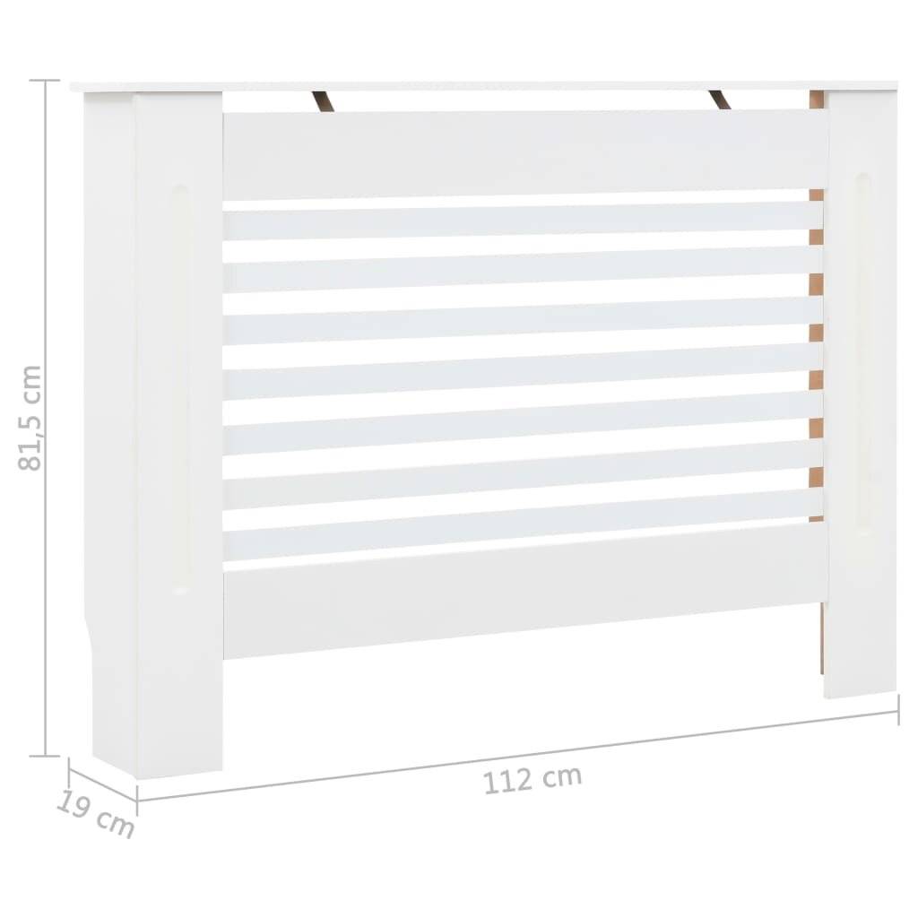 Symbolbild für Heizkörperverkleidungen 2 Stk. Weiß 112 x 19 x 81,5 cm MDF