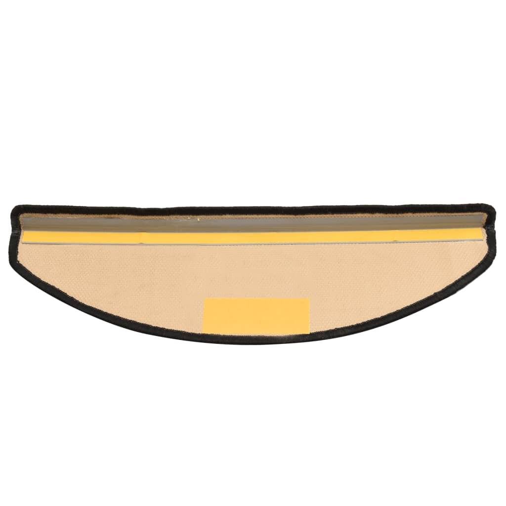 Treppenmatten Selbstklebend 15 Stk. Schwarz und Grau 65x21x4 cm-6