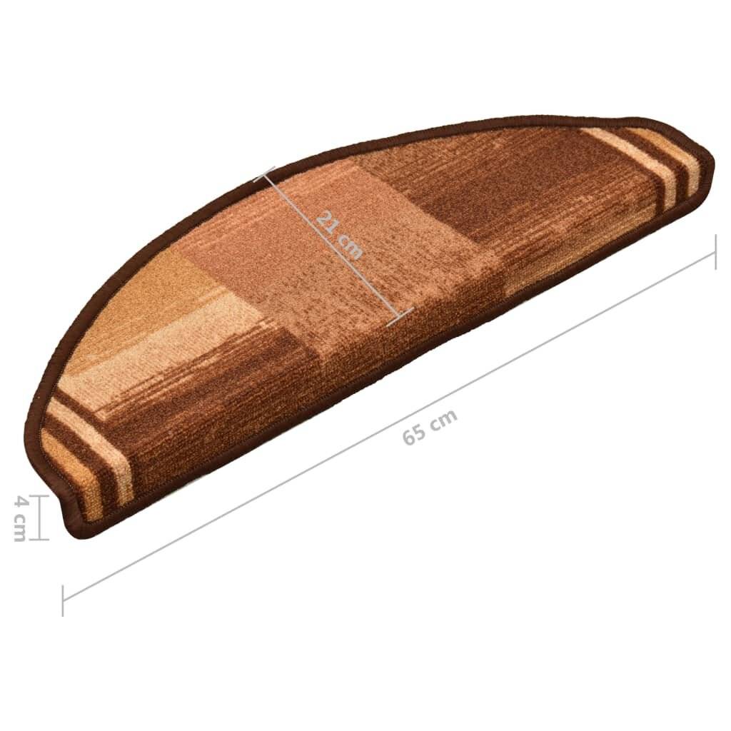 Symbolbild für Treppenmatten Selbstklebend 15 Stk. Braun 65x21x4 cm