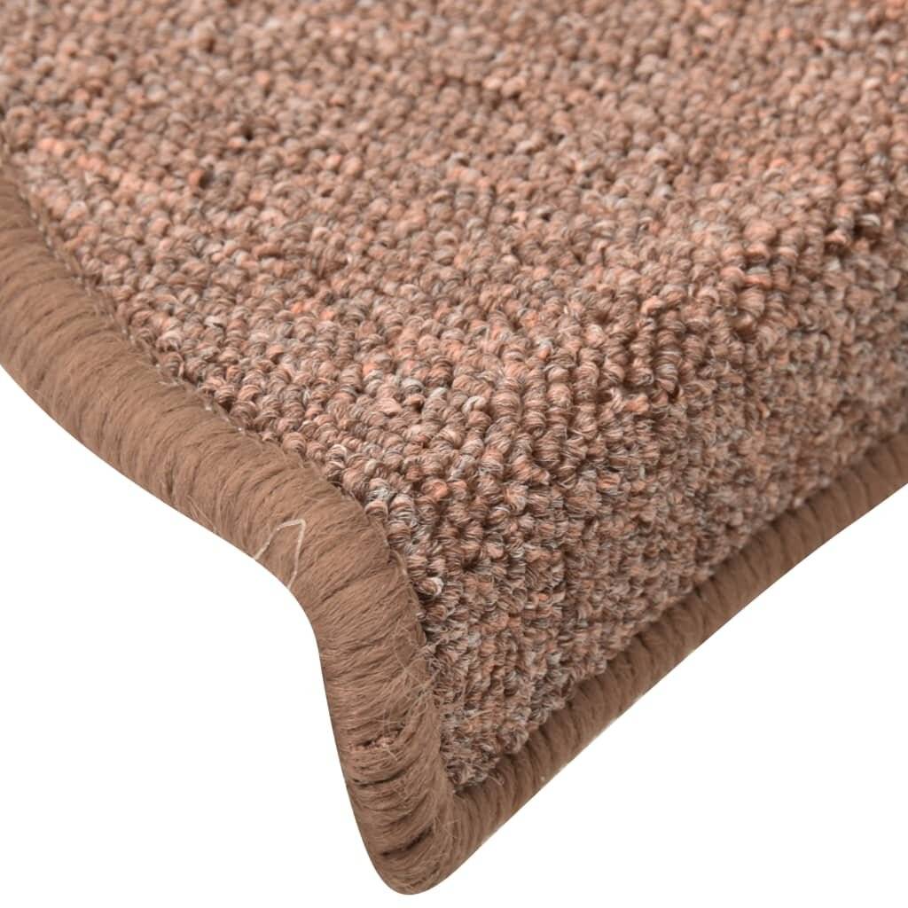 Treppenmatten 15 Stk. Braun 56x17x3 cm-6