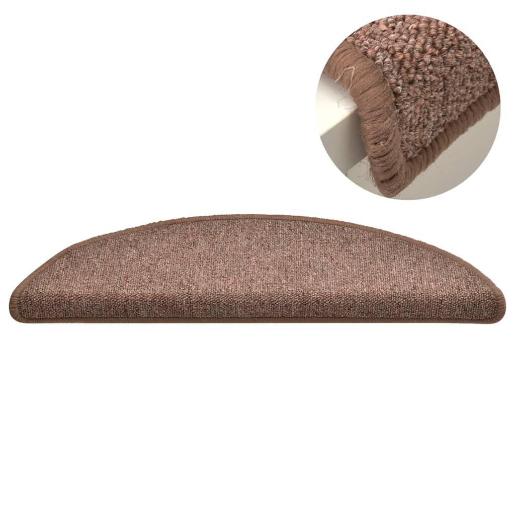 Treppenmatten 15 Stk. Braun 56x17x3 cm-3