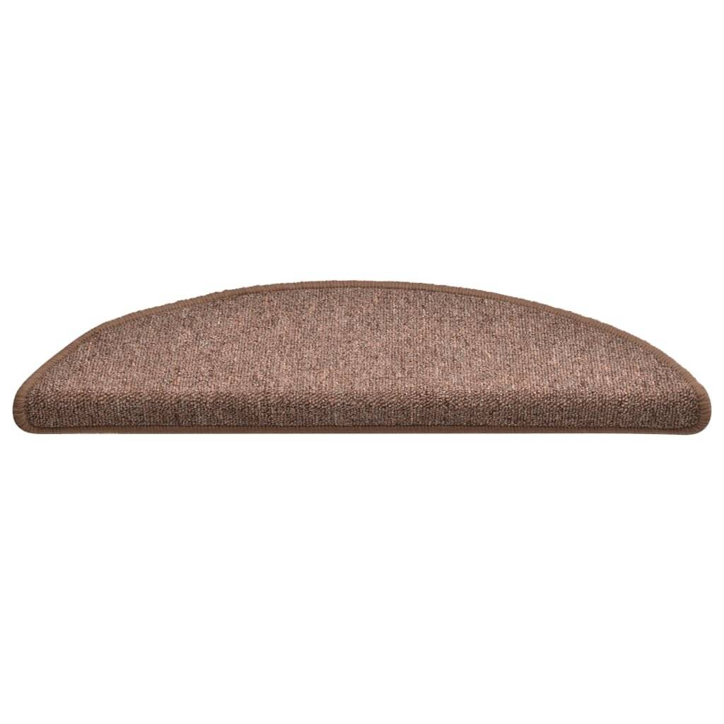 Treppenmatten 15 Stk. Braun 56x17x3 cm-4