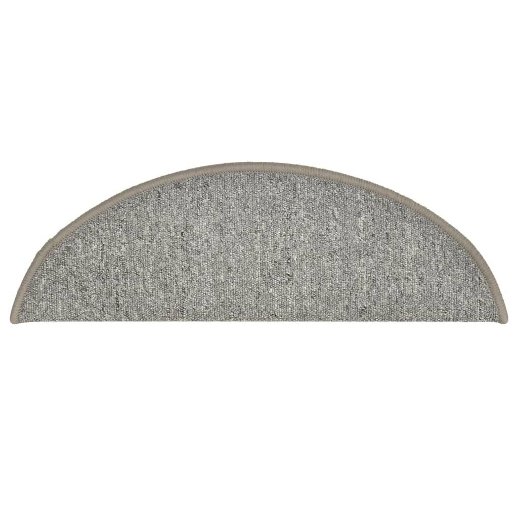 Treppenmatten 15 Stk. Hellgrau 56x17x3 cm-5
