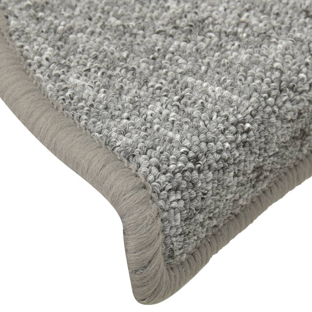 Treppenmatten 15 Stk. Hellgrau 56x17x3 cm-6