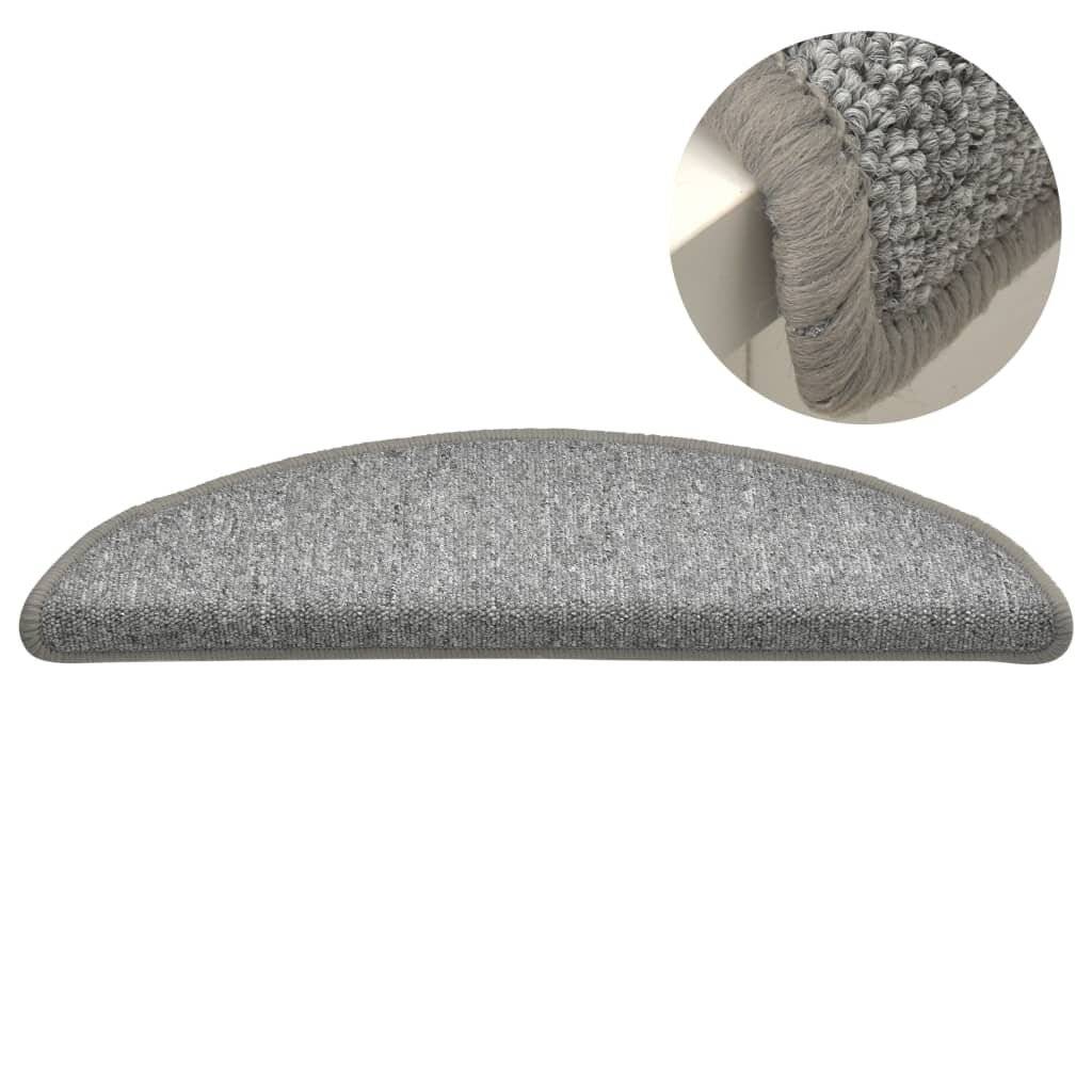 Treppenmatten 15 Stk. Hellgrau 56x17x3 cm-3