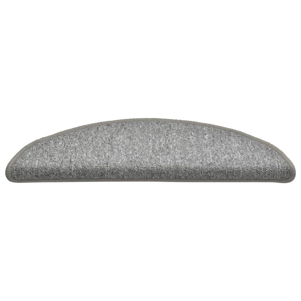 Treppenmatten 15 Stk. Hellgrau 56x17x3 cm-4