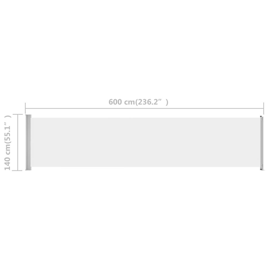 Symbolbild für vidaXL Ausziehbare Seitenmarkise 140x600 cm Creme
