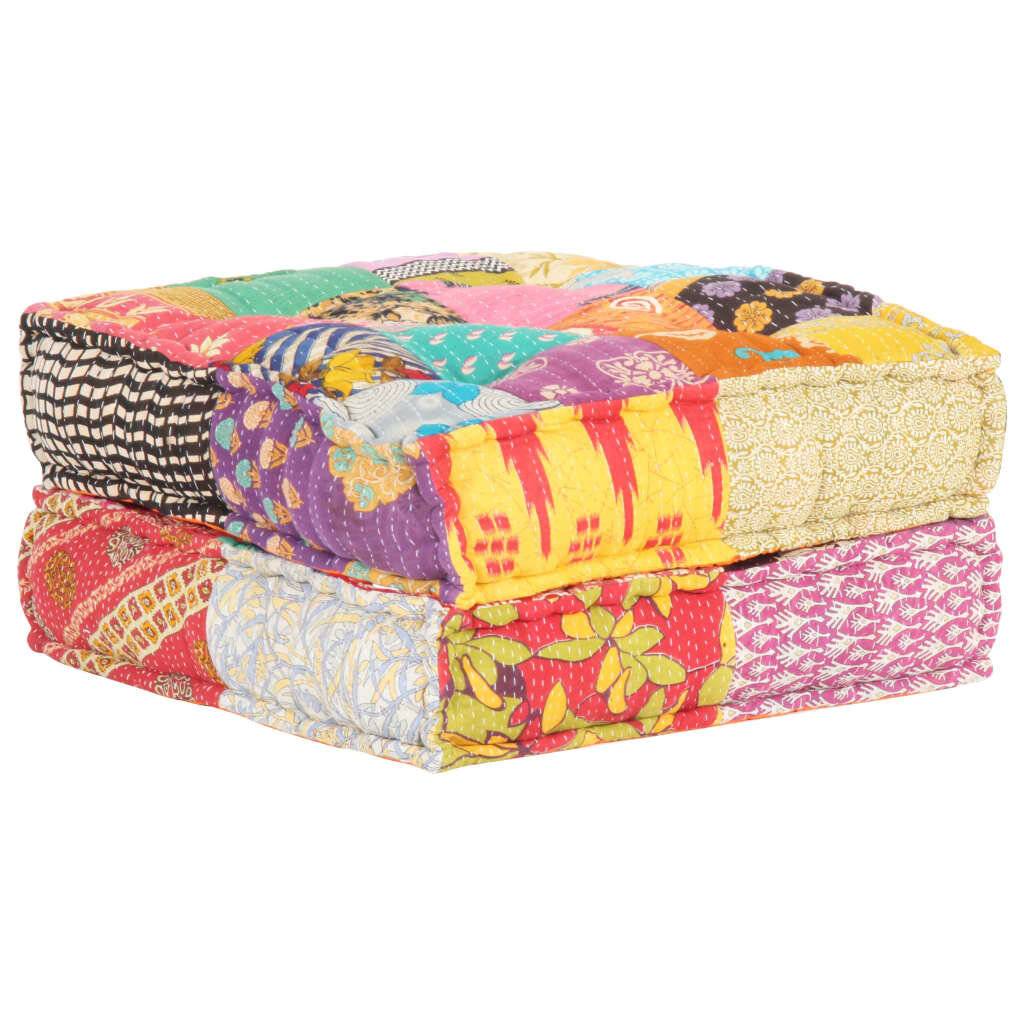 Symbolbild für vidaXL Pouf 60x70x36 cm Patchwork Stoff