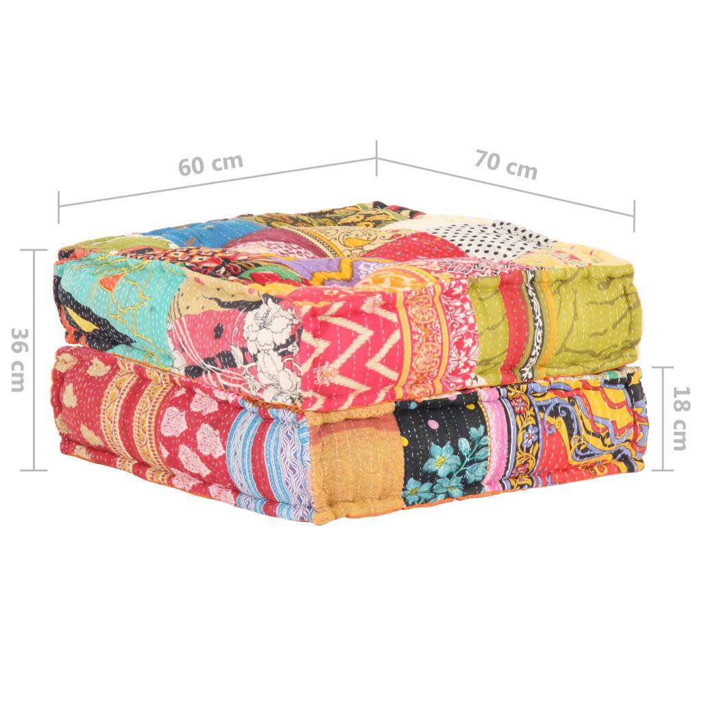 Symbolbild für vidaXL Pouf 60x70x36 cm Patchwork Stoff