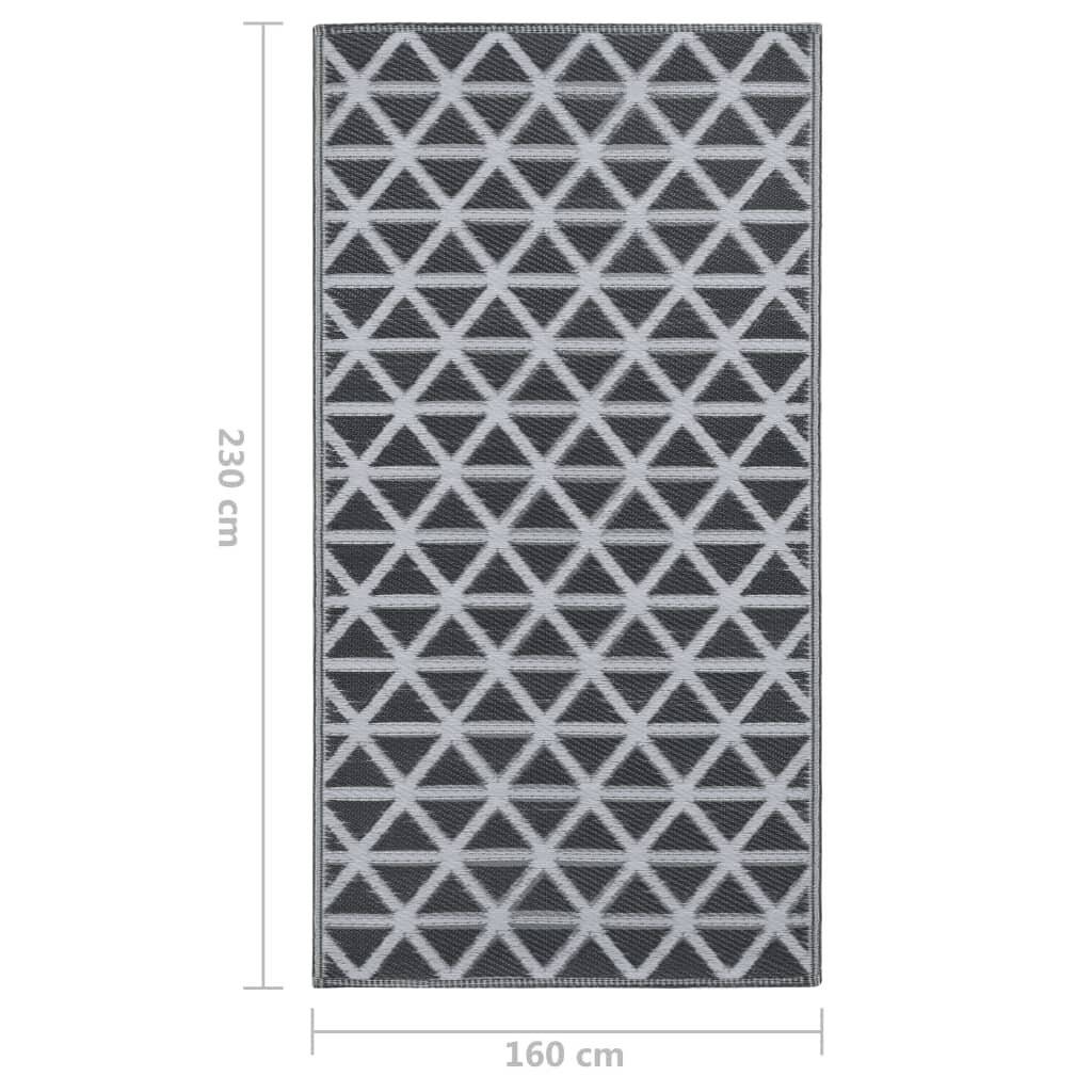 vidaXL Outdoor-Teppich ARAKIL Schwarz 160x230 cm PP-6