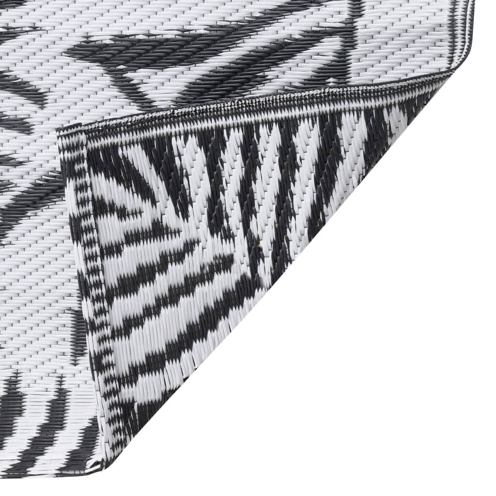 vidaXL Outdoor-Teppich ARAKIL Weiß und Schwarz 120x180 cm PP-5