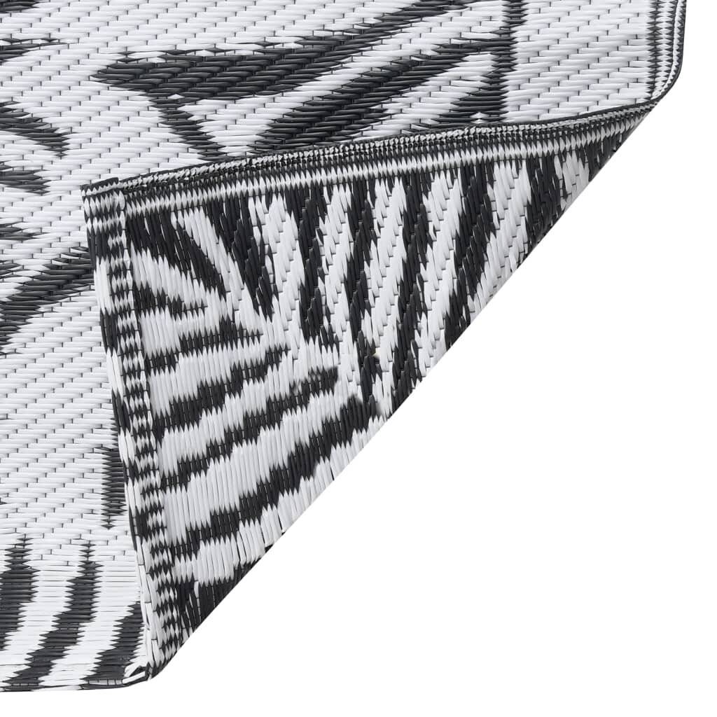 vidaXL Outdoor-Teppich ARAKIL Weiß und Schwarz 160x230 cm PP-5