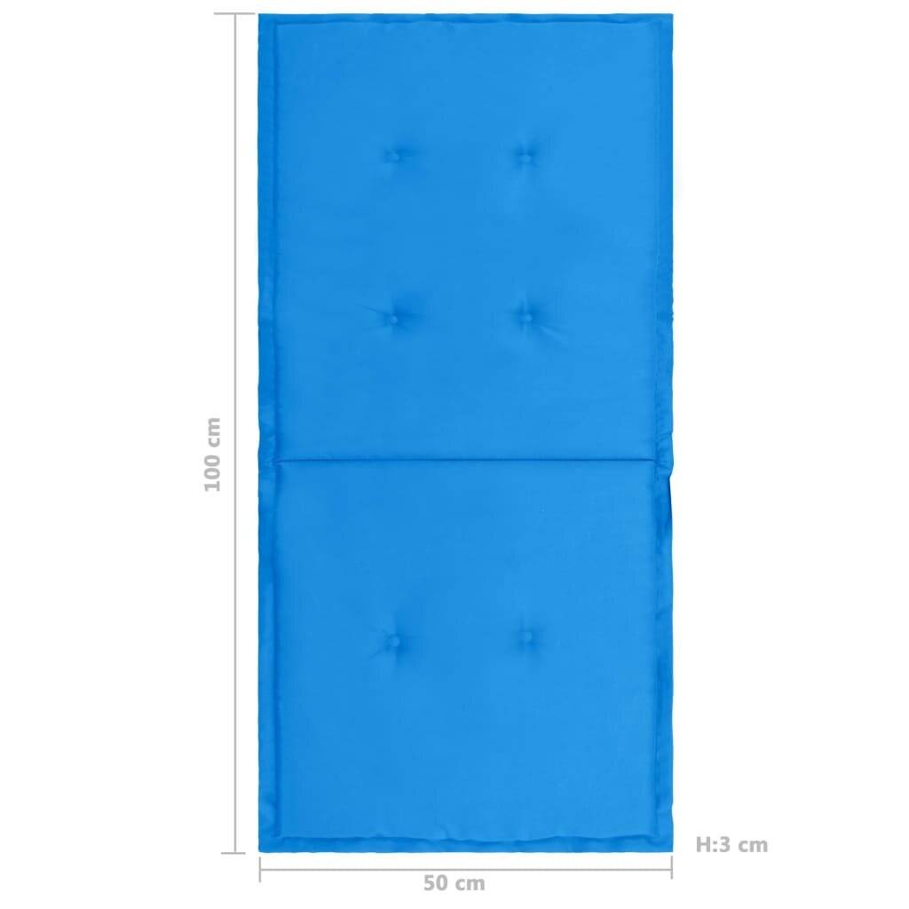 Gartenstuhl Auflage 2 Stk. Blau 100 x 50 x 3 cm-6