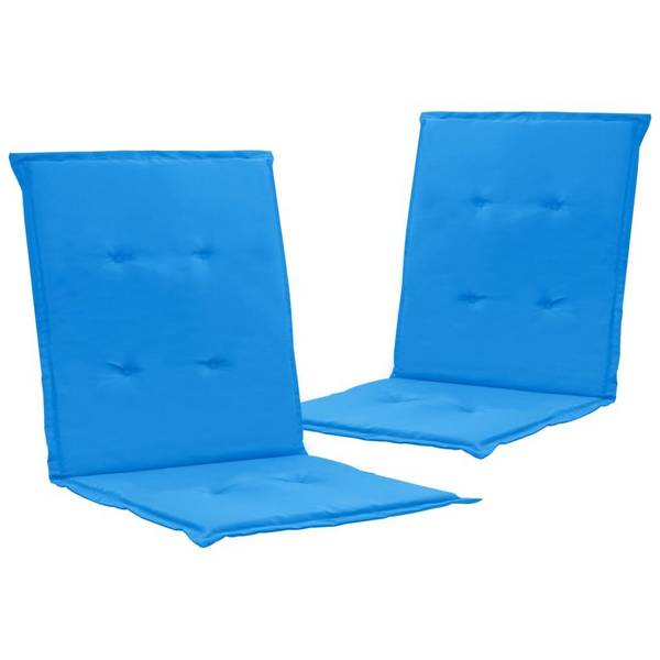 Gartenstuhl Auflage 2 Stk. Blau 100 x 50 x 3 cm