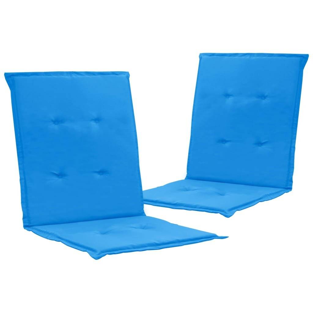 Gartenstuhl Auflage 2 Stk. Blau 100 x 50 x 3 cm-0