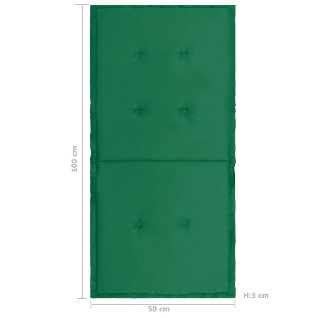 Gartenstuhl Auflage 2 Stk. Grün 100 x 50 x 3 cm-6