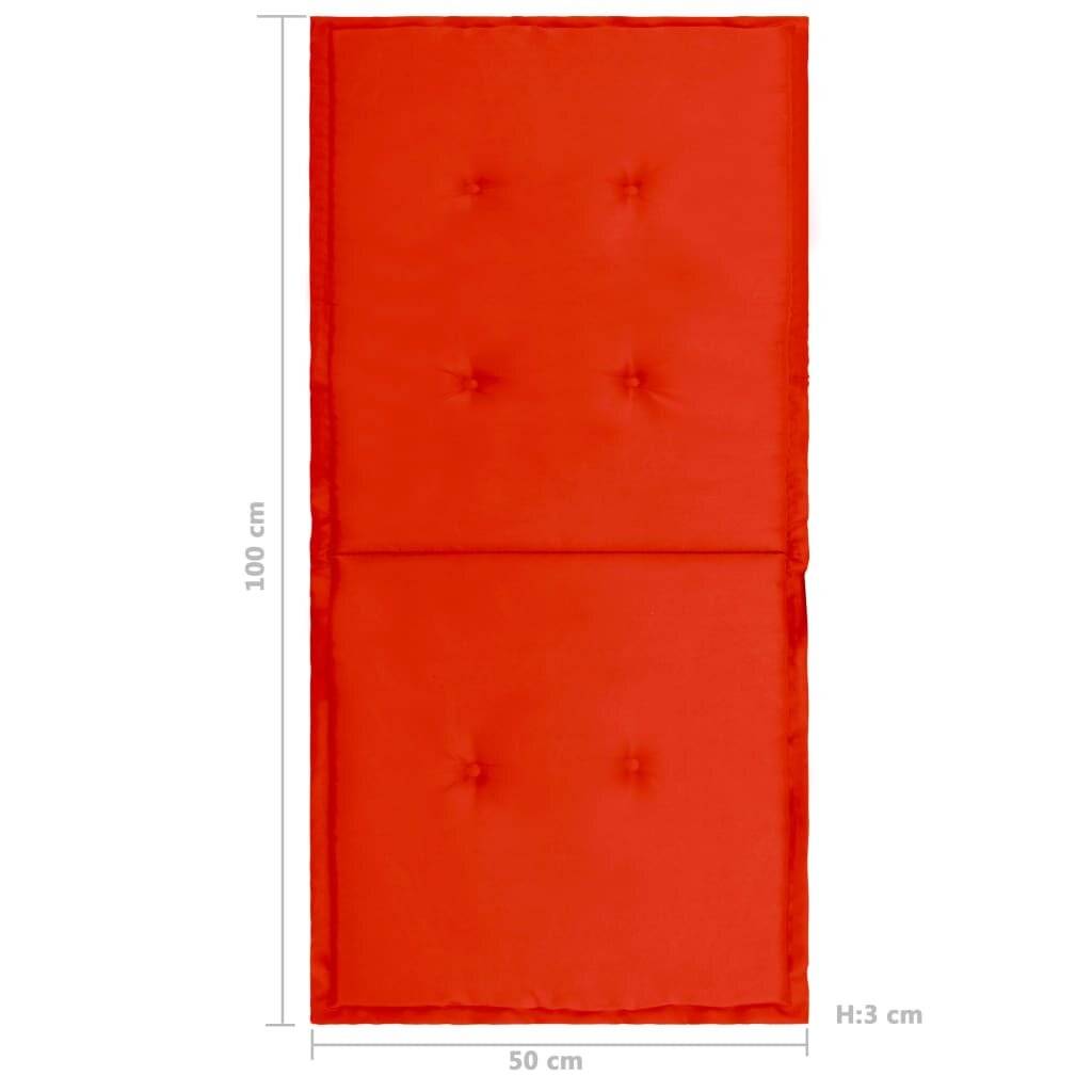 Gartenstuhl Auflage 4 Stk. Rot 100 x 50 x 3 cm-6