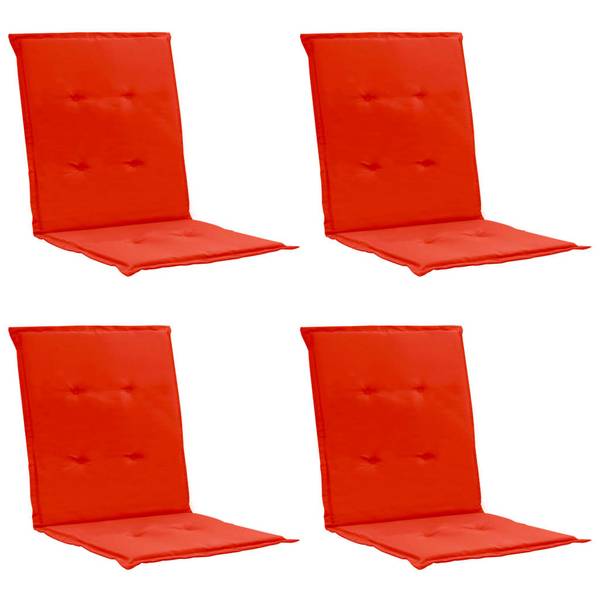 Gartenstuhl Auflage 4 Stk. Rot 100 x 50 x 3 cm
